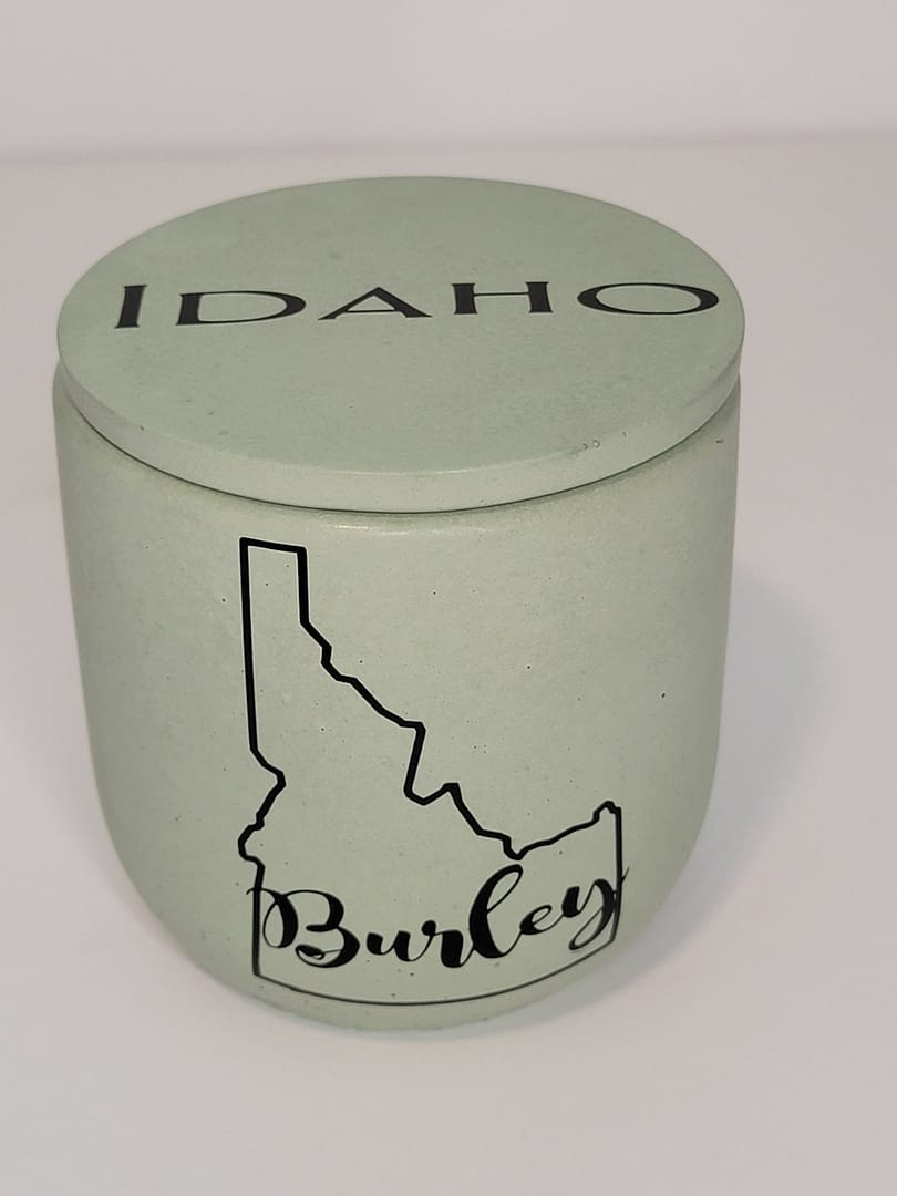 Burley Idaho Cement Candle - Sage - Image 3