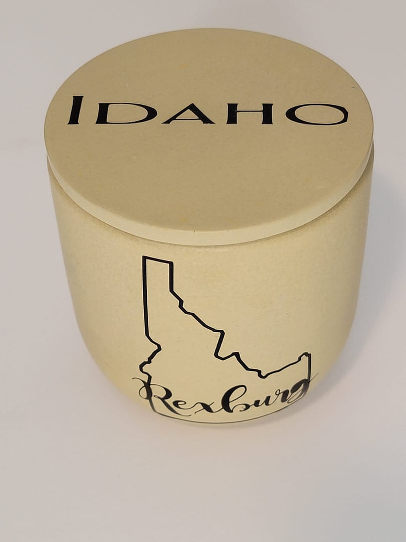 Rexburg Idaho Cement Candle - Leaves & Tobacco - Image 2