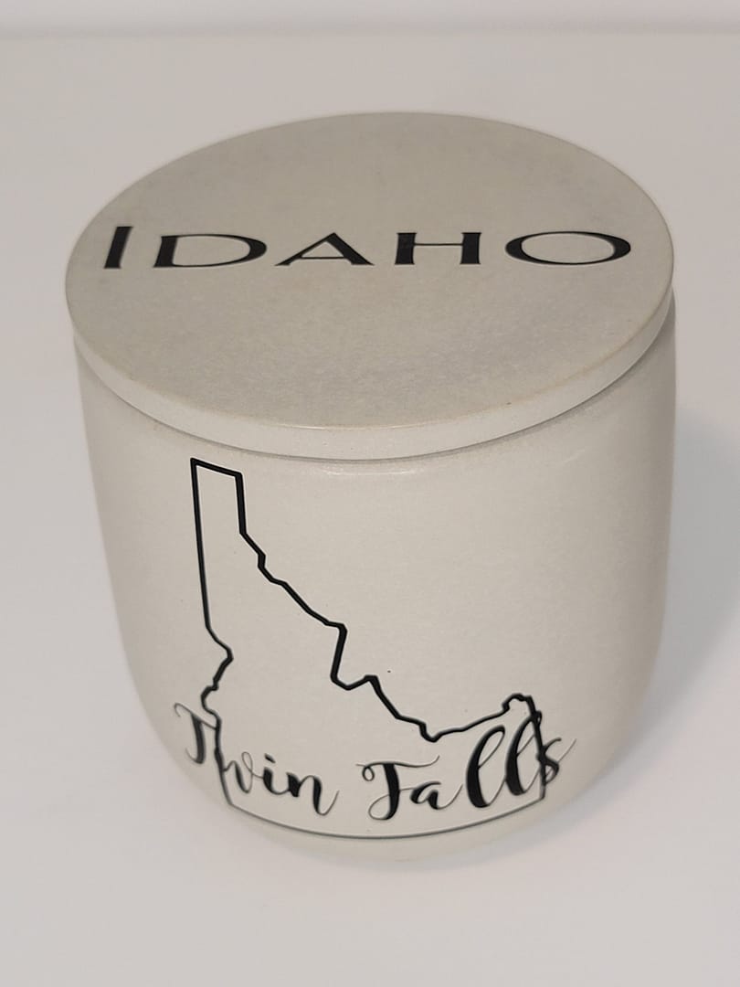 Twin Falls Idaho Cement Candle - Lavender/Sandalwood - Image 2